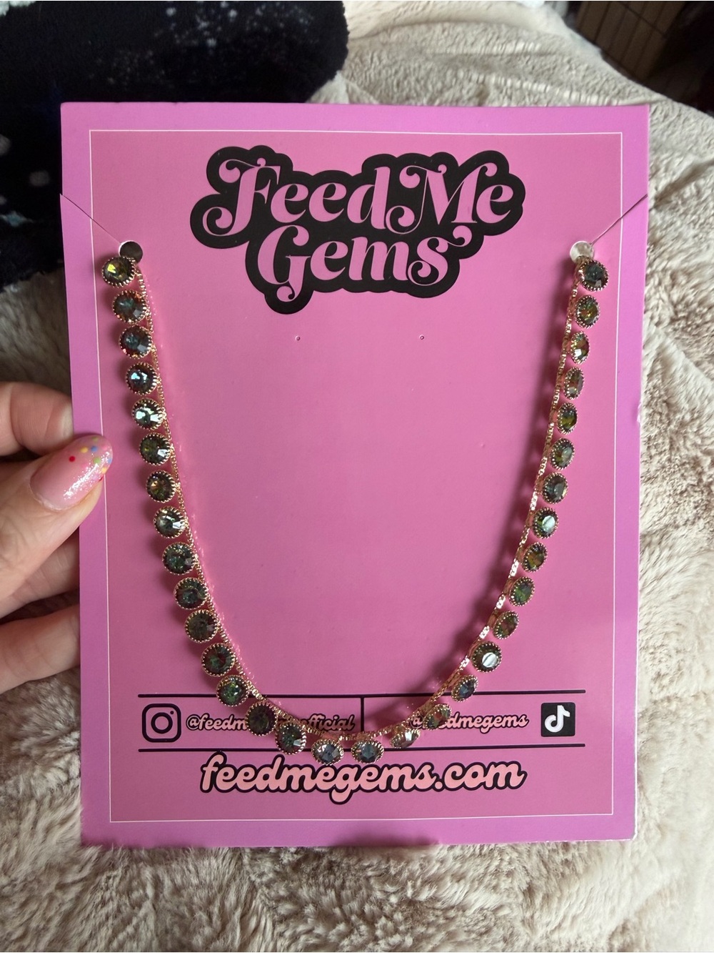 Feed me gems volcano baby heirloom necklace